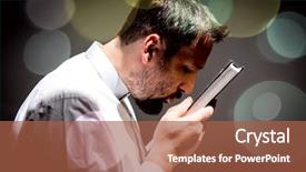  Presentation with god - Slide deck featuring muslim man praying for god background and a  colored foreground