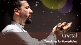  Presentation with god - Cool new presentation theme with muslim man praying for god backdrop and a  colored foreground