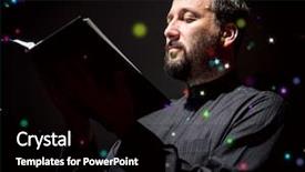  Presentation with ramadan - Theme consisting of muslim man praying for god background and a  colored foreground