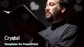  Presentation with ramadan - Presentation having muslim man praying for god background and a  colored foreground