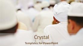  Presentation with muslim - Amazing presentation design having wearing blank t-shirt fashion backdrop and a gray colored foreground.