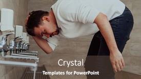  Presentation with muslim prayer - Slide deck featuring muslim-performing-ablution-ritual-religious background and a tawny brown colored foreground