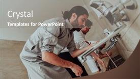  Presentation with muslim prayer - Presentation featuring muslim-performing-ablution-ritual-religious background and a  colored foreground