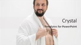  Presentation with hajj - Slide set consisting of muslim pilgrim with hajj clothes background and a light gray colored foreground