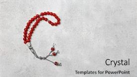  Presentation with muslim prayer - Beautiful presentation featuring muslim prayer beads on gray backdrop and a light gray colored foreground