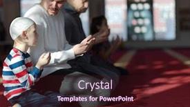  Presentation with jama masjid largest muslim mosque - Slide deck with muslim-prayer-father-and-son background and a wine colored foreground