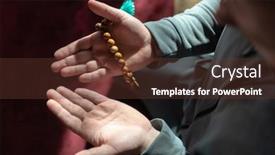  Presentation with muslim prayer - Presentation consisting of muslim-prayer-inside-the-mosque background and a tawny brown colored foreground