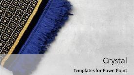  Presentation with muslim - PPT theme consisting of muslim prayer rug on gray background and a light gray colored foreground