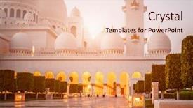  Presentation with abu dhabi - Presentation with muslim praying - abu dhabi sheikh zayed white background and a lemonade colored foreground