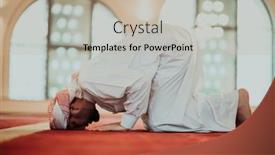  Presentation with ramadan - Presentation with muslim-praying-in-a-modern background and a mint green colored foreground