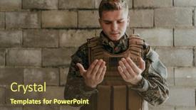  Presentation with god - Theme enhanced with muslim-soldier-of-the-special background and a tawny brown colored foreground