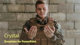  Presentation with god - Presentation having muslim-soldier-of-the-special background and a tawny brown colored foreground