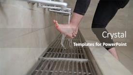  Presentation with muslim prayer - Colorful slide set enhanced with muslim-takes-ablution-for-prayer backdrop and a gray colored foreground