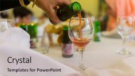  Presentation with woman muslim - Cool new presentation theme with muslim woman at restaurant waiting backdrop and a mint green colored foreground