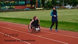  Presentation with course - PPT layouts enhanced with muslim-woman-in-a-burqa background and a red colored foreground
