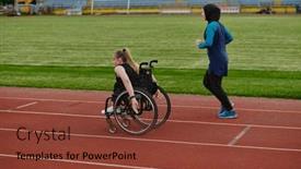  Presentation with course - Theme featuring muslim-woman-in-a-burqa background and a tawny brown colored foreground