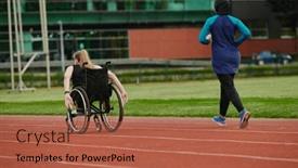  Presentation with course - Presentation with muslim-woman-in-a-burqa background and a red colored foreground