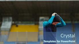  Presentation with islamic muslim - Slide deck featuring muslim-woman-in-a-burqa background and a  colored foreground