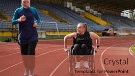  Presentation with course - Presentation enhanced with muslim-woman-in-a-burqa background and a red colored foreground