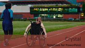  Presentation with course - Presentation theme featuring muslim-woman-in-a-burqa background and a tawny brown colored foreground