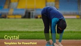  Presentation with islamic - Slide deck featuring muslim-woman-in-a-burqa background and a tawny brown colored foreground