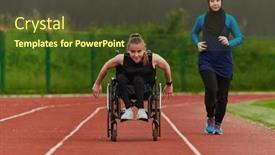  Presentation with marathon - Slides featuring muslim-woman-in-a-burqa background and a tawny brown colored foreground