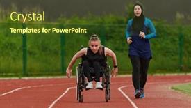  Presentation with course - Presentation consisting of muslim-woman-in-a-burqa background and a tawny brown colored foreground