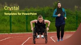  Presentation with course - Slide deck having muslim-woman-in-a-burqa background and a tawny brown colored foreground