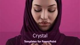  Presentation with arabian woman wearing hijab muslim - PPT theme enhanced with muslim-woman-in-hijab background and a  colored foreground