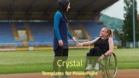  Presentation with disability - Slides featuring muslim-woman-wearing-a-burqa background and a tawny brown colored foreground