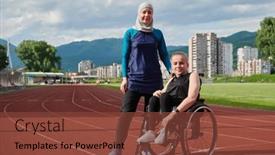  Presentation with disability - Slides having muslim-woman-wearing-a-burqa background and a tawny brown colored foreground