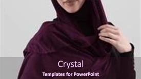  Presentation with diverse people - Presentation theme having muslim-woman-wearing-modern-stylish background and a wine colored foreground