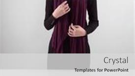  Presentation with diverse people - Theme with muslim-woman-wearing-modern-stylish background and a light gray colored foreground