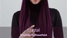  Presentation with diverse people - Slides having muslim-woman-wearing-modern-stylish background and a wine colored foreground