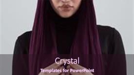  Presentation with diverse people - Slide set with muslim-woman-wearing-modern-stylish background and a wine colored foreground
