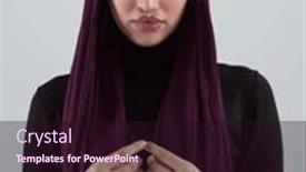  Presentation with diverse people - PPT layouts with muslim-woman-wearing-modern-stylish background and a wine colored foreground