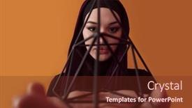  Presentation with data science - Slide set with muslim-woman-wearing-modern-stylish background and a  colored foreground