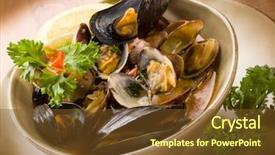  Presentation with clam - Cool new presentation with people housework and housekeeping concept  backdrop and a light gray colored foreground