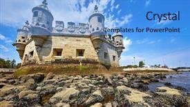 Presentation with blue sky - Audience pleasing slides consisting of mussels day during low tide backdrop and a light blue colored foreground