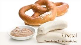  Presentation with oktoberfest bavarian white and blue - Amazing slide set having mustard isolated on white backround backdrop and a lemonade colored foreground