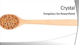  Presentation with spoon - Beautiful theme featuring mustard seeds in spoon backdrop and a white colored foreground