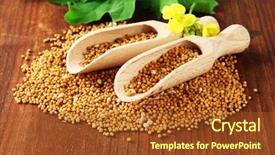  Presentation with mustard seed faith - Amazing presentation having portrait of angry upset woman standing with arms folded isolated on the blue background backdrop and a seafoam green colored foreground