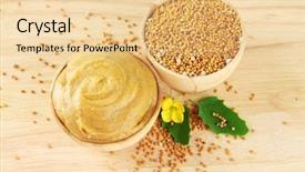  Presentation with seed and tree mustard - PPT theme having mustard with seeds and mustard background and a  colored foreground