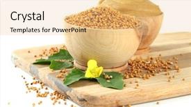  Presentation with mustard seed faith - Colorful slide set enhanced with mustard with seeds and mustard backdrop and a yellow colored foreground