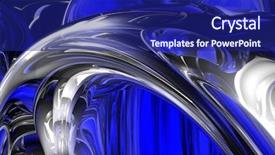  Presentation with banquet blue and silver - Colorful presentation theme enhanced with mustered - blue silver circles 02 backdrop and a  colored foreground