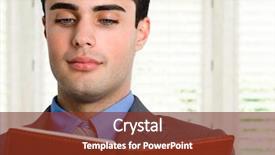  Presentation with agenda - Audience pleasing PPT layouts consisting of mustered - businessman reading his agenda backdrop and a tawny brown colored foreground