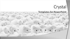  Presentation with piggy bank is evil - Amazing slide set having mustered - large group of white piggy backdrop and a white colored foreground
