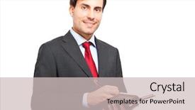  Presentation with agenda - PPT layouts with mustered - man writing on his agenda background and a soft green colored foreground