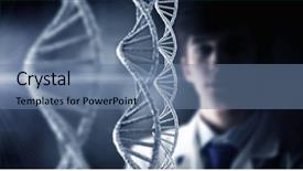  Presentation with study research - Amazing presentation theme having mutation - biochemistry study and research mixed backdrop and a seafoam green colored foreground