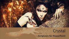  Presentation with fantasy - Colorful presentation theme enhanced with mutation - close-up portrait of a fantasy backdrop and a coral colored foreground